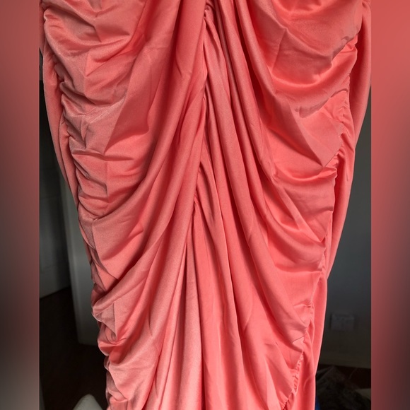 Love By Design Ruched Bodycon Mini Dress Burnt Coral XL - Picture 5 of 5